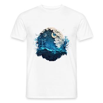 Mutter Natur Nachtmond - Männer T-Shirt - Weiß - Vorne - AI Model Male 178 dark (178cm)