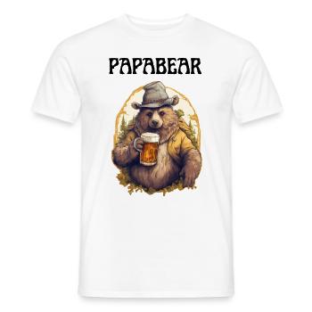 Papa Bear fier Papa papa fier papa - T-shirt homme - blanc - Devant - AI Model Male 178 dark (178cm)