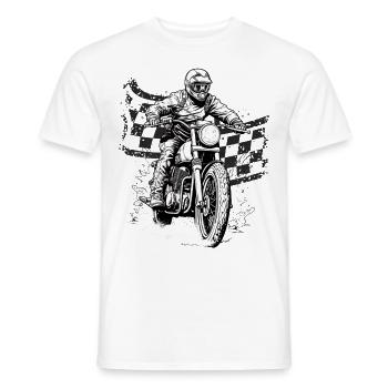 Motorcross Biker Motorrad Enduro Motorcross Dirt - Männer T-Shirt - Weiß - Vorne - AI Model Male 178 dark (178cm)