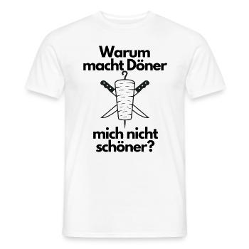 Döner macht schöner - Männer T-Shirt - Weiß - Vorne - AI Model Male 178 dark (178cm)