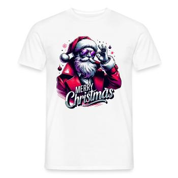 Joyeux Noël Père Noël - T-shirt homme - blanc - Devant - AI Model Male 178 dark (178cm)