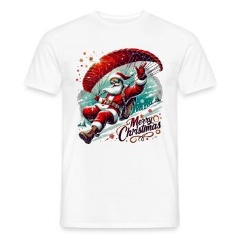 Joyeux Noël Père Noël - T-shirt homme - blanc - Devant - AI Model Male 178 dark (178cm)