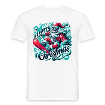Joyeux Noël Père Noël - T-shirt homme - blanc - Devant - AI Model Male 178 dark (178cm)