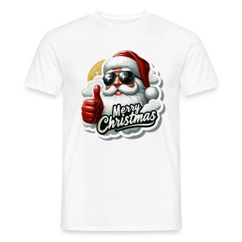 Joyeux Noël Père Noël - T-shirt homme - blanc - Devant - AI Model Male 178 dark (178cm)
