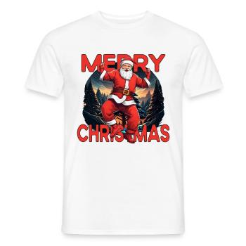 Joyeux Noël Père Noël - T-shirt homme - blanc - Devant - AI Model Male 178 dark (178cm)