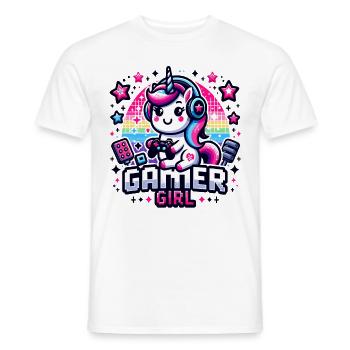 Gamer Girl Gaming & Gamer Femmes & Filles - T-shirt homme - blanc - Devant - AI Model Male 178 dark (178cm)