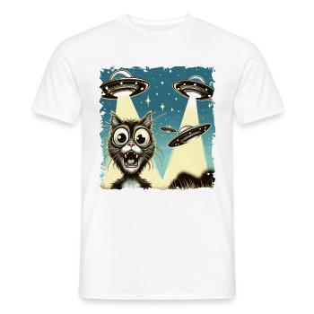 Lustiges Außerirdischer Alien Believe - Männer T-Shirt - Weiß - Vorne - AI Model Male 178 dark (178cm)
