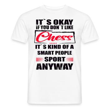 Ce n’est pas grave si vous n’aimez pas les échecs - T-shirt homme - blanc - Devant - AI Model Male 178 dark (178cm)