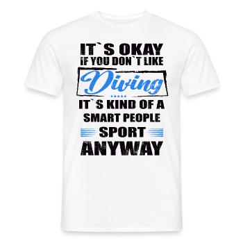 Ce n’est pas grave si vous n’aimez pas la plongée - T-shirt homme - blanc - Devant - AI Model Male 178 dark (178cm)