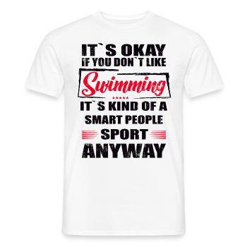 Ce n’est pas grave si vous n’aimez pas nager - T-shirt homme - blanc - Devant - AI Model Male 178 dark (178cm)