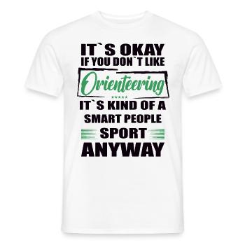 Ce n’est pas grave si vous n’aimez pas la course d’orientation - T-shirt homme - blanc - Devant - AI Model Male 178 dark (178cm)