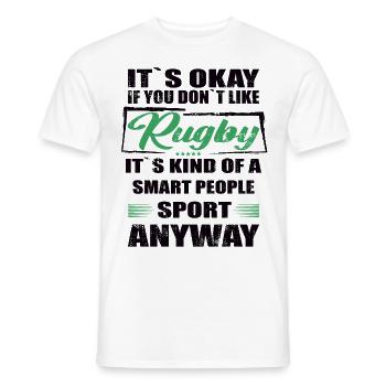 Ce n’est pas grave si vous n’aimez pas le rugby - T-shirt homme - blanc - Devant - AI Model Male 178 dark (178cm)