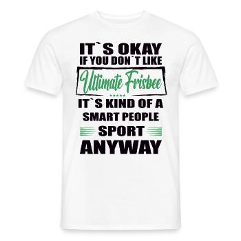 Ce n’est pas grave si vous n’aimez pas l’ultimate frisbee - T-shirt homme - blanc - Devant - AI Model Male 178 dark (178cm)