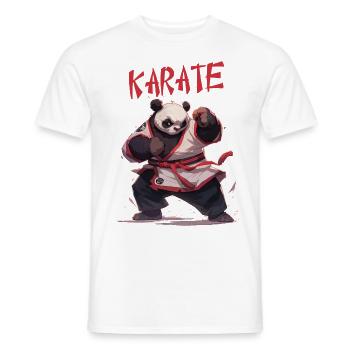 Lustiger japanischer Karate Panda Kawaii Karateka - Männer T-Shirt - Weiß - Vorne - AI Model Male 178 dark (178cm)