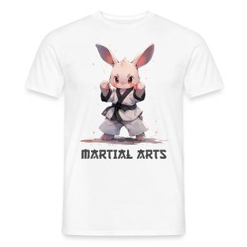 Lustiger Martial Arts Hase MMA Kawaii Kampfsport - Männer T-Shirt - Weiß - Vorne - AI Model Male 178 dark (178cm)