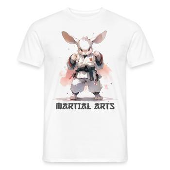 Lustiger Martial Arts Hase MMA Kawaii Kampfsport - Männer T-Shirt - Weiß - Vorne - AI Model Male 178 dark (178cm)