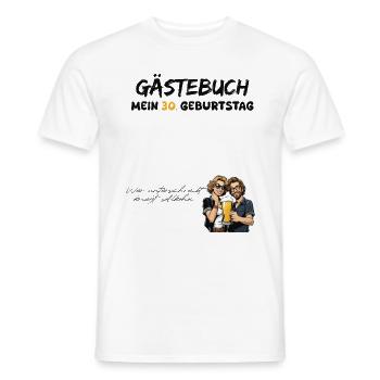 Gästebuch 30 Geburtstag 30 Jahre 1994 - Männer T-Shirt - Weiß - Vorne - AI Model Male 178 dark (178cm)