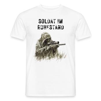 Retired soldier - Men's T-Shirt - white - Front - AI Model Male 178 dark (178cm)