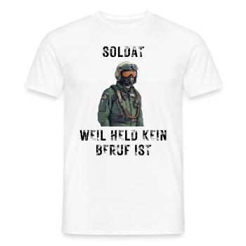 Soldat weil held kein Beruf ist - Männer T-Shirt - Weiß - Vorne - AI Model Male 178 dark (178cm)