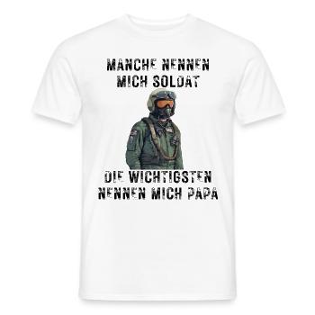 Soldat Papa - Männer T-Shirt - Weiß - Vorne - AI Model Male 178 dark (178cm)