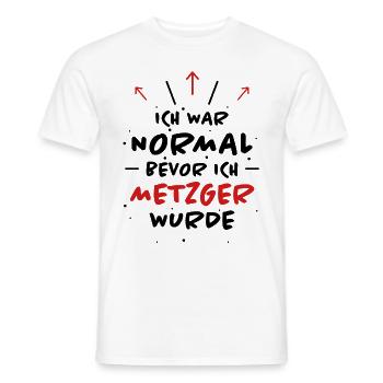 Metzger Spruch Fleischer Lustiges Metzger Geschenk - Männer T-Shirt - Weiß - Vorne - AI Model Male 178 dark (178cm)