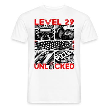 Geburtstag Level 29 freigeschaltet Gaming & Zocker - Männer T-Shirt - Weiß - Vorne - AI Model Male 178 dark (178cm)