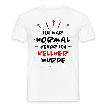 Kellner Spruch Restaurant Lustige Kellner Geschenk - Männer T-Shirt - Weiß - Vorne - AI Model Male 178 dark (178cm)