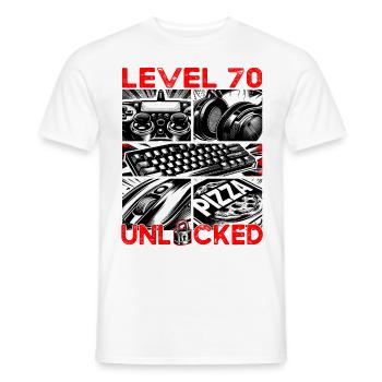 Anniversaire Niveau 70 Jeux débloqués et jeux - T-shirt homme - blanc - Devant - AI Model Male 178 dark (178cm)