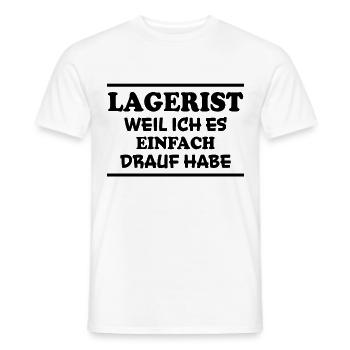 Lagerist Spruch Logistik Lustige Lagerist Geschenk - Männer T-Shirt - Weiß - Vorne - AI Model Male 178 dark (178cm)
