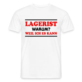 Lagerist Spruch Logistik Lustige Lagerist Geschenk - Männer T-Shirt - Weiß - Vorne - AI Model Male 178 dark (178cm)