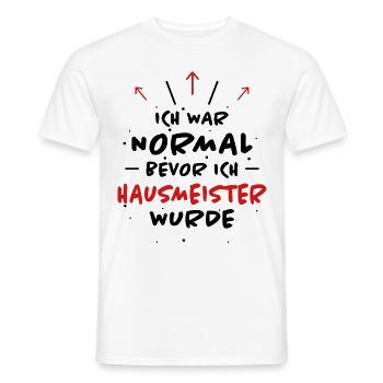 Hausmeister Spruch Lustiges Hausmeister Geschenk - Männer T-Shirt - Weiß - Vorne - AI Model Male 178 dark (178cm)
