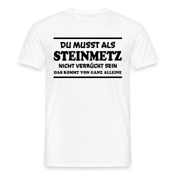Steinmetz Spruch Beruf Lustiges Steinmetz Geschenk - Männer T-Shirt - Weiß - Vorne - AI Model Male 178 dark (178cm)