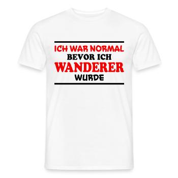 Wanderer Spruch Outdoor Lustiges Wandern Geschenk - Männer T-Shirt - Weiß - Vorne - AI Model Male 178 dark (178cm)