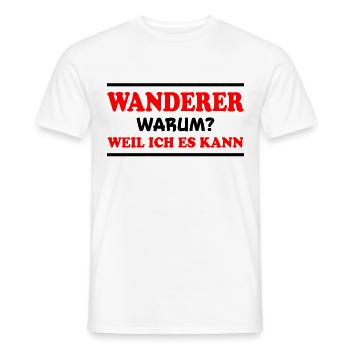 Wanderer Spruch Outdoor Lustiges Wandern Geschenk - Männer T-Shirt - Weiß - Vorne - AI Model Male 178 dark (178cm)