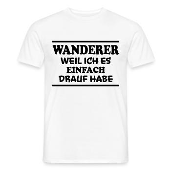 Wanderer Spruch Outdoor Lustiges Wandern Geschenk - Männer T-Shirt - Weiß - Vorne - AI Model Male 178 dark (178cm)