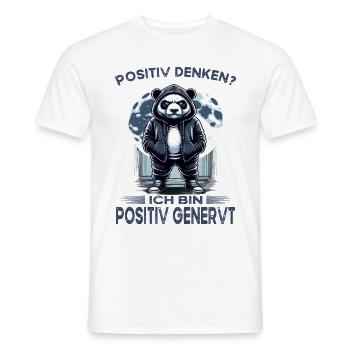 Je déteste les gens grognons du matin au bureau drôle - T-shirt homme - blanc - Devant - AI Model Male 178 dark (178cm)
