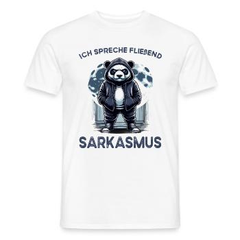 Je déteste les gens grognons du matin au bureau drôle - T-shirt homme - blanc - Devant - AI Model Male 178 dark (178cm)