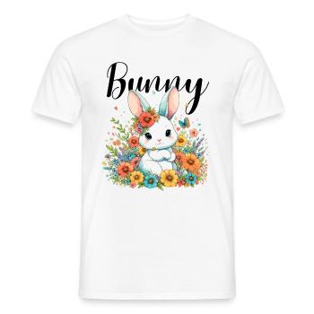 Lapin Lapin Maman Pâques Lapin De Pâques Fleurs Mignon - T-shirt homme - blanc - Devant - AI Model Male 178 dark (178cm)