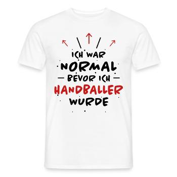 Handball Spruch Sport Lustiges Handballer Geschenk - Männer T-Shirt - Weiß - Vorne - AI Model Male 178 dark (178cm)