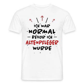 Altenpfleger Spruch Lustiges Altenpfleger Geschenk - Männer T-Shirt - Weiß - Vorne - AI Model Male 178 dark (178cm)