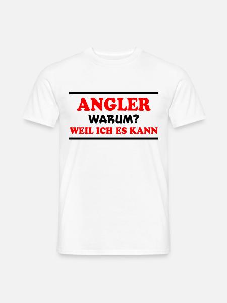 Angler Spruch Fische Angeln Meer Angler Geschenk - Männer T-Shirt - Weiß
