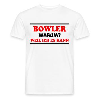 Bowling Spruch Bowlingspieler Witz Bowler Geschenk - Männer T-Shirt - Weiß - Vorne - AI Model Male 178 dark (178cm)