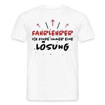 Fahrlehrer Spruch Lustige Fahrschullehrer Geschenk - Männer T-Shirt - Weiß - Vorne - AI Model Male 178 dark (178cm)