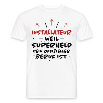 Installateur Spruch Heizung Installateur Geschenk - Männer T-Shirt - Weiß - Vorne - AI Model Male 178 dark (178cm)