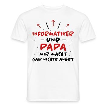 Informatiker Spruch Lustige Programmierer Geschenk - Männer T-Shirt - Weiß - Vorne - AI Model Male 178 dark (178cm)