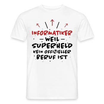 Informatiker Spruch Lustige Programmierer Geschenk - Männer T-Shirt - Weiß - Vorne - AI Model Male 178 dark (178cm)