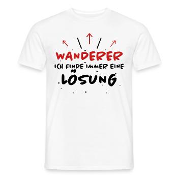 Wanderer Spruch Wandern Lustiges Wanderer Geschenk - Männer T-Shirt - Weiß - Vorne - AI Model Male 178 dark (178cm)