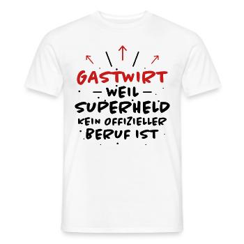 Gastwirt Spruch Kneipe Wirt Fun Gastwirt Geschenk - Männer T-Shirt - Weiß - Vorne - AI Model Male 178 dark (178cm)