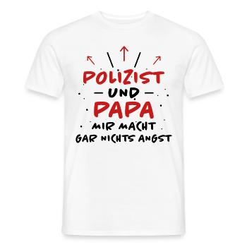 Polizist Spruch Polizei Lustiges Polizist Geschenk - Männer T-Shirt - Weiß - Vorne - AI Model Male 178 dark (178cm)