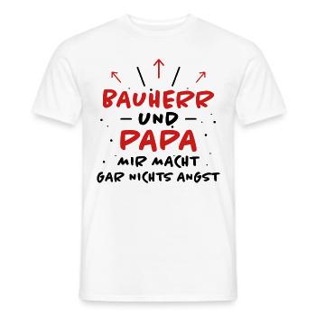 Bauherr Spruch Hausbau Richtfest Bauherr Geschenk - Männer T-Shirt - Weiß - Vorne - AI Model Male 178 dark (178cm)
